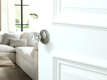 Load image into Gallery viewer, Tulip Fluted Crystal Satin Nickel Door Knobs