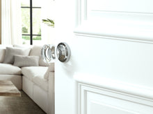 Load image into Gallery viewer, Round Crystal Polished Chrome Door Knobs