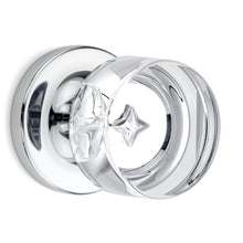 Load image into Gallery viewer, Round Crystal Polished Chrome Door Knobs