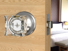 Load image into Gallery viewer, Square Crystal Matte Chrome Door Knobs