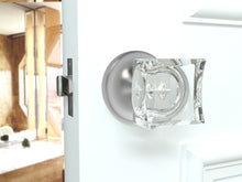 Load image into Gallery viewer, Square Crystal Matte Chrome Door Knobs