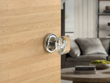 Load image into Gallery viewer, Princess Square Crystal Polished Chrome Door Knobs