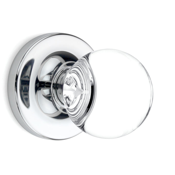 Ball Crystal Polished Chrome Door Knobs