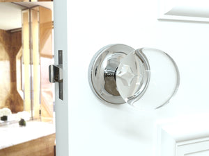 Ball Crystal Polished Chrome Door Knobs