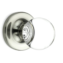 Load image into Gallery viewer, Ball Crystal Satin Nickel Door Knobs