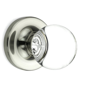 Ball Crystal Satin Nickel Door Knobs