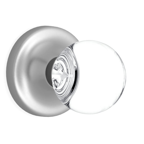 Ball Crystal Matte Chrome Door Knobs