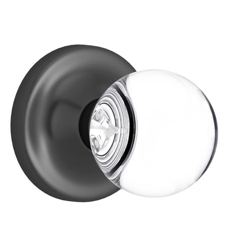 Ball Crystal Dark Grey Door Knobs