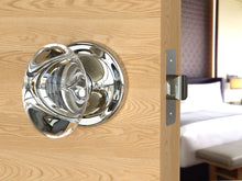 Load image into Gallery viewer, Oval Egg Crystal Polished Chrome Door Knobs