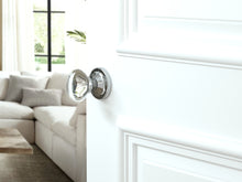 Load image into Gallery viewer, Oval Egg Crystal Polished Chrome Door Knobs