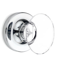 Load image into Gallery viewer, Oval Egg Crystal Polished Chrome Door Knobs