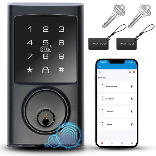 Keyless Smart Fingerprint Electronic Entry Door Lock Keypad Deadbolt