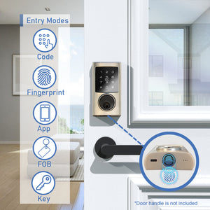 Keyless Smart Fingerprint Electronic Entry Door Lock Keypad Deadbolt