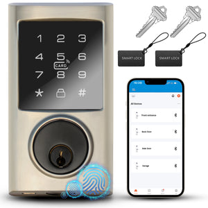 Keyless Smart Fingerprint Electronic Entry Door Lock Keypad Deadbolt