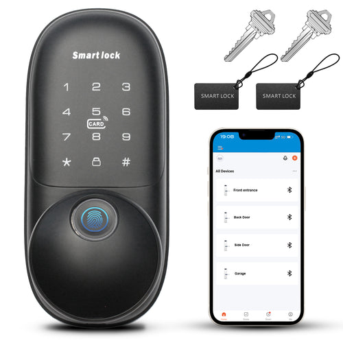 Keyless Smart Fingerprint Electronic Entry Door Lock Keypad Deadbolt